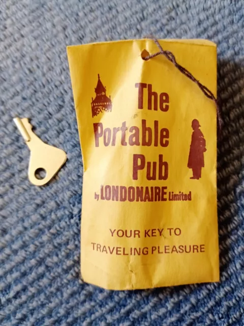 🔥🔥🔥THE PORTABLE PUB by Londonaire Vintage 60-70's Travel Liquor Case w/ Key