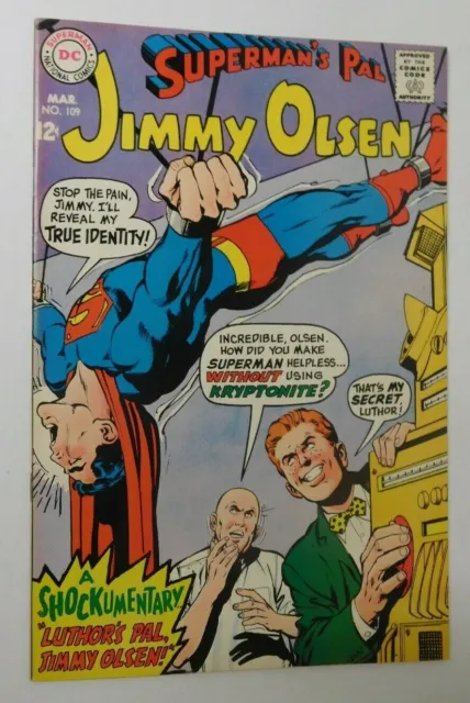 Superman's Pal JIMMY OLSEN #109 - Adams Cover - DC 1968 NM Vintage Comic