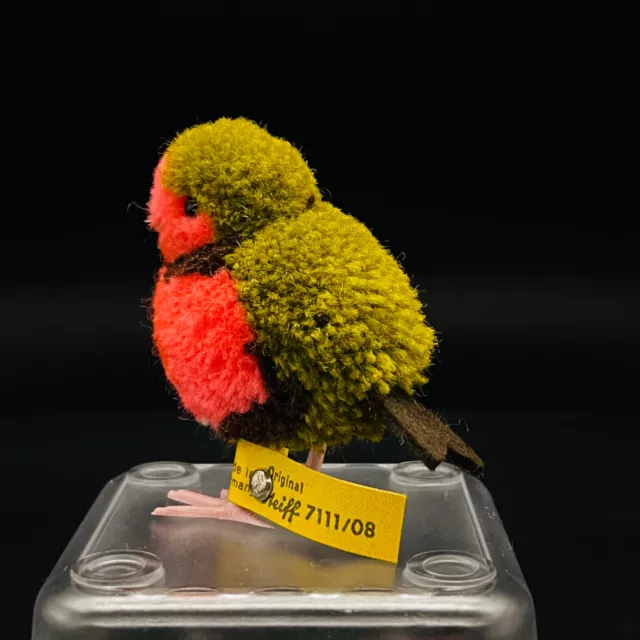 STEIFF Wollminiatur Vogel ROTKEHLCHEN | 7111/08 | KF | Jahr 1975 | 6 cm 2