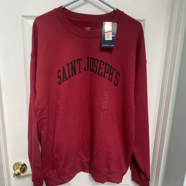 Saint Joseph’s Sweater Fanatics Red Brand New W Tags Size Mens Large Cotton (s2) 2