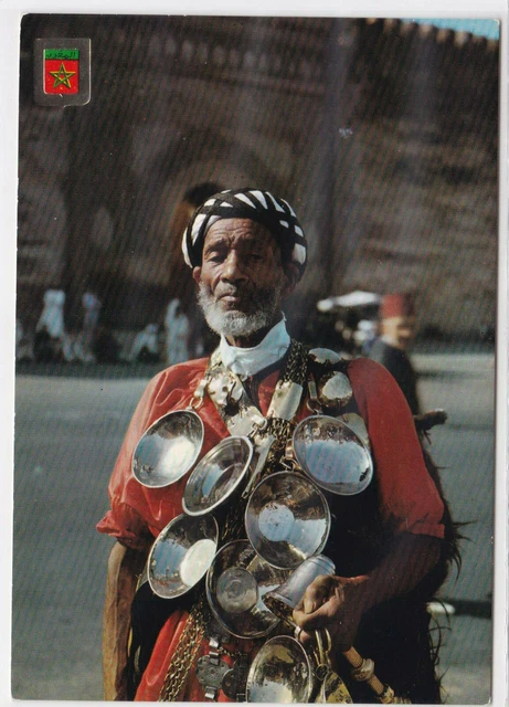 Cpsm Morocco Meknes Color Postcard Water Seller