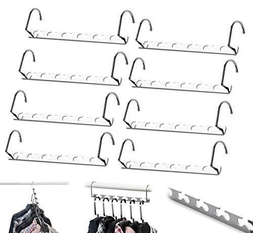 Lot de 8 Cintre Gain de Place ilauke Cintre Magique Organisateur de Cintre Ra...