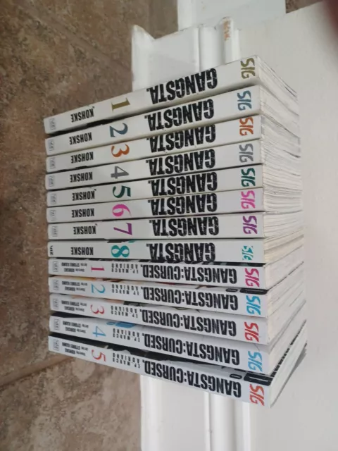Gangsta Manga 1-8 and Gangsta Cursed Manga 1-5 Brand New Authentic Viz English
