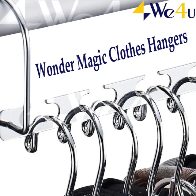 Space Saver Saving Wonder Metal Magic Clothes Shirt Hanger Closet Organize Hook