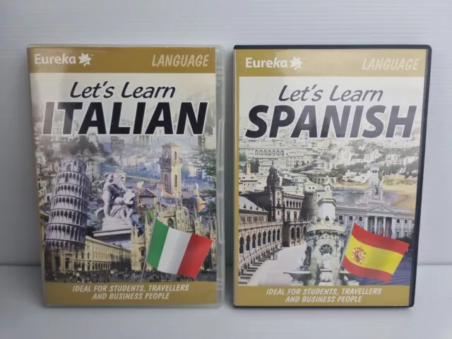 Let's Learn Spanish & Italian PC/MAC CD-ROM For Students Travellers Language