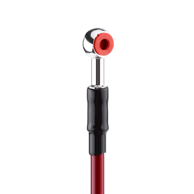 Tubo olio freno moto rosso 45 cm raccordo linea tubo carburante acciaio inox