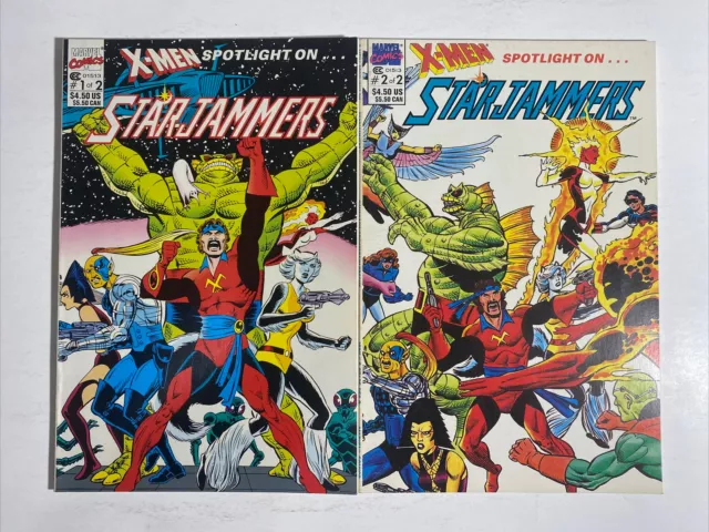 X-Men Spotlight: Starjammers 1 + 2 Complete Series DAVE COCKRUM Art Combine Ship