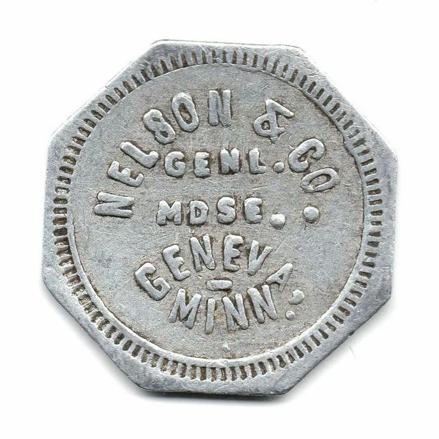 Nelson & Co. • Good For 5¢ In Trade • Geneva, Minnesota • Tc-141329
