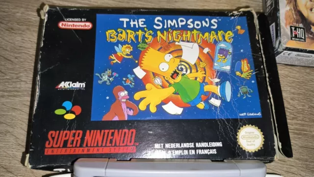 Super Nintendo The Simpsons Bart's Nightmare en boite sans notice PAL