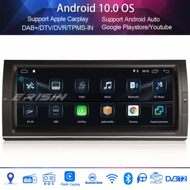 10.25" DAB+Autoradio Android 10.0 WIFI TNT 4G Carplay for BMW 5ER E39 X5 E53 M5