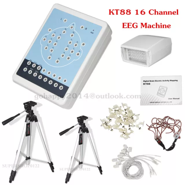 16-Channel Digital Brain Electric EEG Machine Mapping System+Software &Tripods