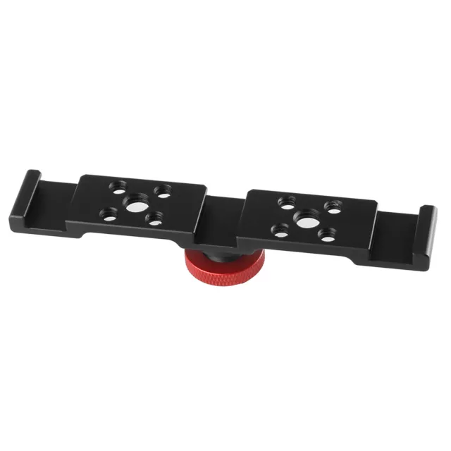 Triple Cold Shoe Mount Plate Bracket for Camera Microphone M4F2