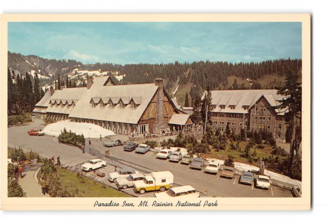 Washington WA Vintage Postcard Mt Rainer National Park Paradise Inn