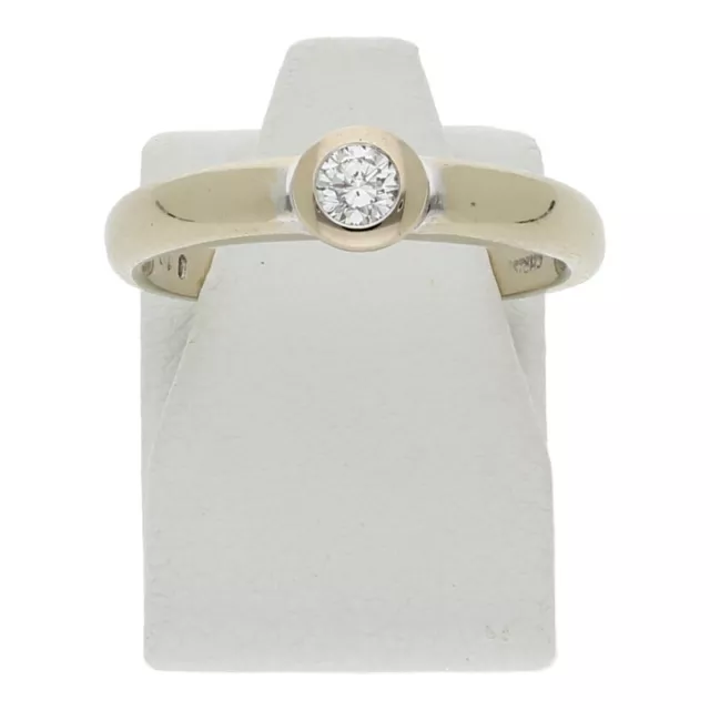 Christ Diamant Brillant Ring 0,10 ct 585 Weißgold Größe 49 14 Karat R02.7581