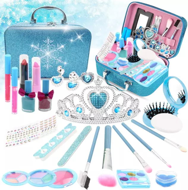 Make-up-Set für Mädchen, 25-teilig waschbar Kinder Make-up, kleine Prinzessin gefrorenes Spielzeug