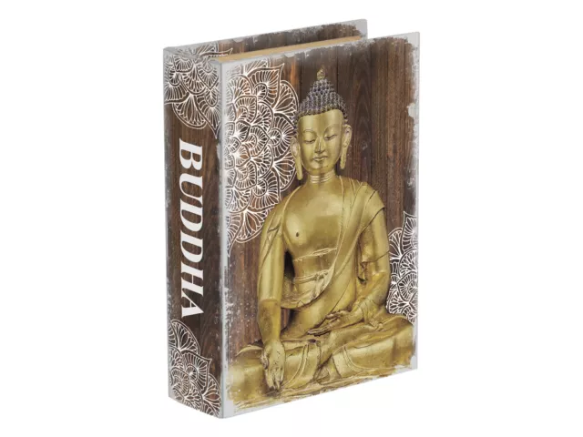 1pce 25cm Gold Buddha Book Box Rustic Mandala Style Notebook Vintage Decor