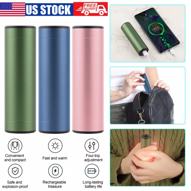 Portable Pocket Winter Hand Warmers Electric USB Rechargeable Heater Power Bank