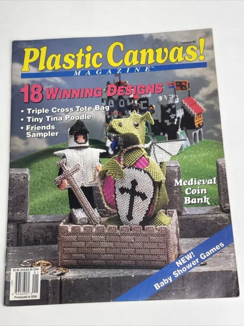 Revista de lona de plástico n.o 30 banco de monedas medieval dragón patrón de 18 proyectos