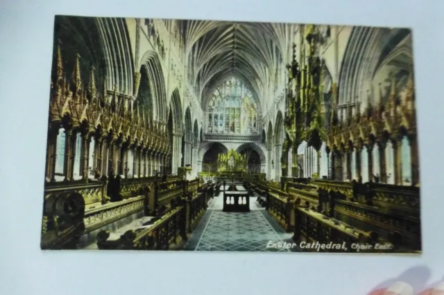 P216 EXETER CATHEDRAL Choir East Frith Postcard 1900s