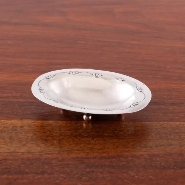 Georg Jensen Danish Sterling Silver Footed Salt Cellar #243B Berries No Mono