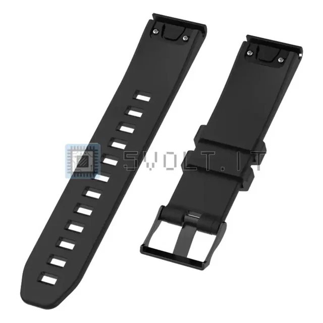 Cinturino In Silicone Per Garmin Forerunner 735XT/235/220 - Ricambio Sportivo, Nero - Foto 4