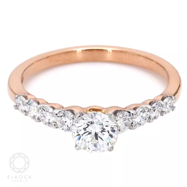 14K Gold Solitaire Diamond Engagement Ring IGI Certified VS1 F Lab Grown