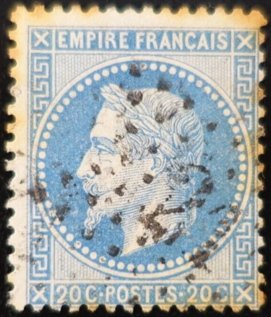 FRANCE timbre NAPOLÉON N°14Ab BLEU NOIR oblitéré FRANCE timbre NAPOLÉON N°14Ab BLEU NOIR oblitéré