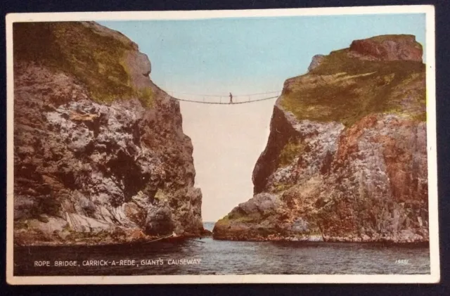 Carrick-a-Rede Rope Bridge, Co. Antrim, Valentine's 'Carbo Colour’ unused