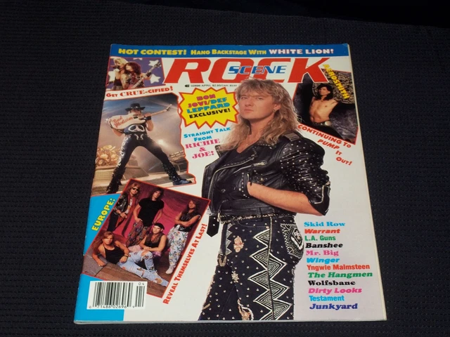 1990 APRIL ROCK Scene Magazine Joe Elliot Def Leppard Front Cover E 1990-april-rock-scene-magazine-joe-elliot-def-leppard-front-cover-e