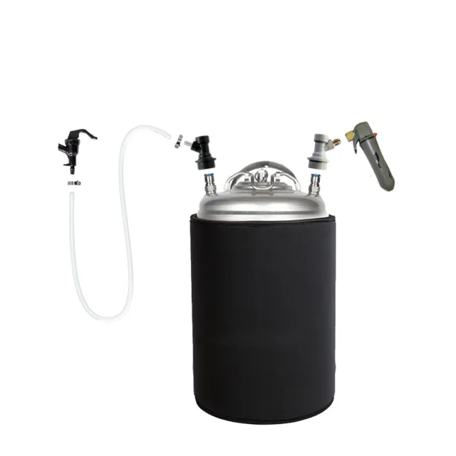 2.5 Gallon Ball Lock Keg and CO2 Charger Portable Party Kit Homebrew Beer Coffee