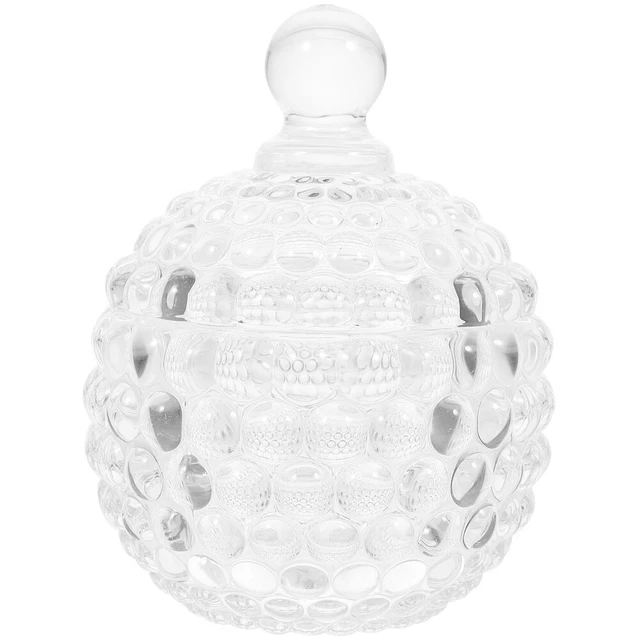Vaso en relieve dulces frasco de escritorio joyas de vidrio recipiente vidrio joyería con