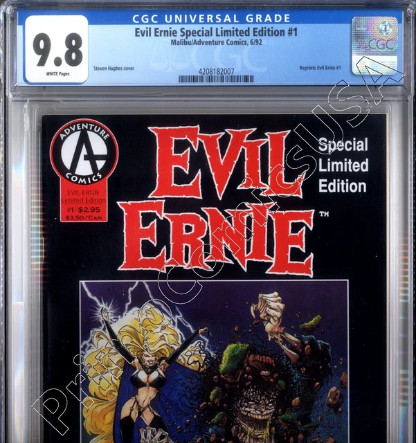 PRIMO:  EVIL ERNIE Special Limited Edition #1 Adventure comics 1992 NM/M 9.8 CGC