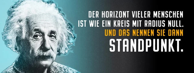 ALBERT EINSTEIN COLLAGE Spruch 34 Blechschild Schild Tin Sign 10 x 27