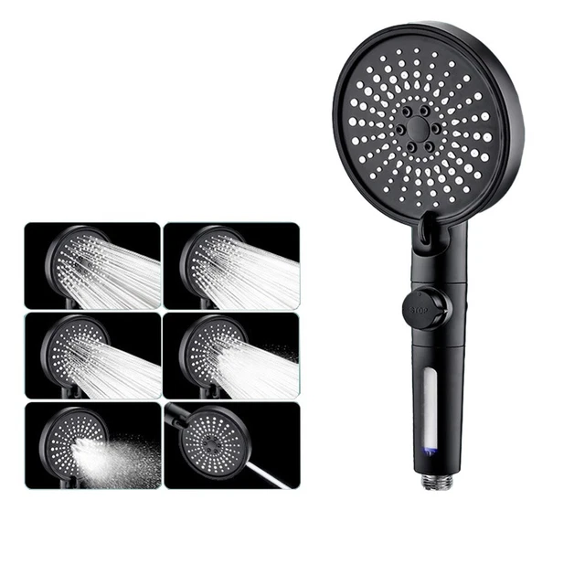 KIT SOFFIONE DOCCIA CON TUBO FLESSIBILE 1,8MT E SUPPORTO A MURO BIANCO Giallo Dimensione 23cm Diametro 10cm Cod 16016 86270648