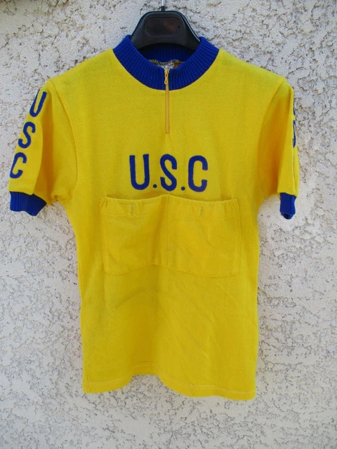 Maillot cycliste vintage C.C.V VITRE années 70 logo brodé