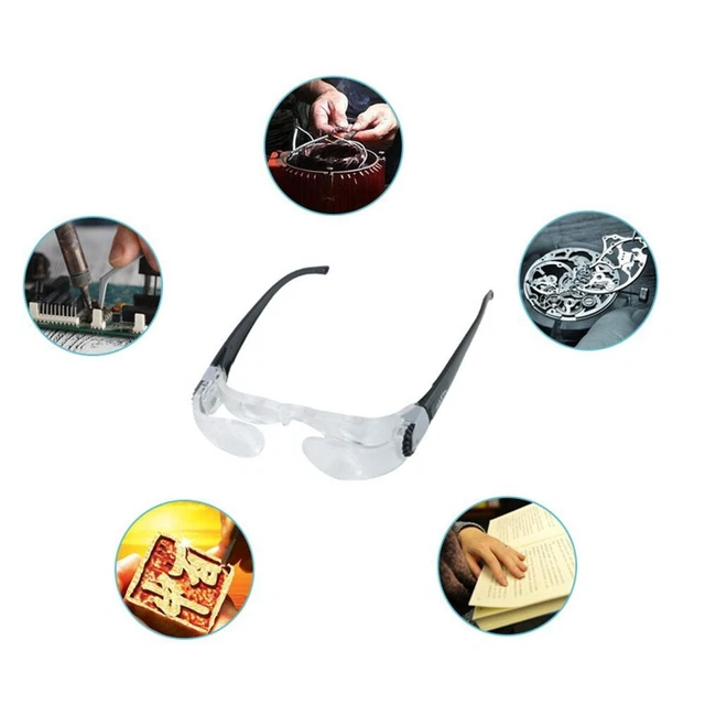 ADJUSTABLE READING GLASSES Magnifier For Reading Reparing $24.63 - PicClick  AU