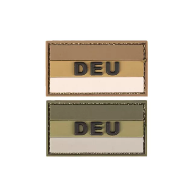 Klett-Abzeichen PVC 3D-Patch Deutschland Flagge DEU klein 5,5 x 3cm Oliv Desert