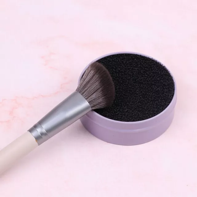 Cleaner Sponge Make Up Brushes Metal Box Cosmetic Brush  Cosmetic