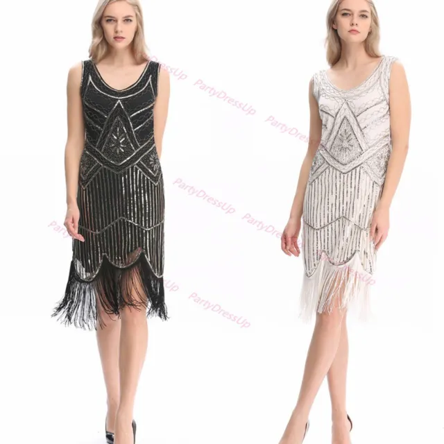 NEW 20s Dress Charleston Great Gatsby dress Costume Sequin Party Fancy Dress