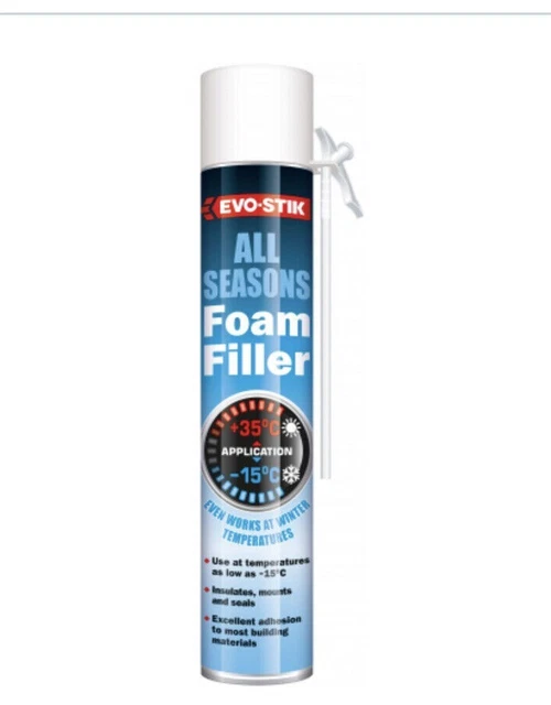 12 x filler in schiuma espansiva Evo-stik per tutte le stagioni 750 ml palmare