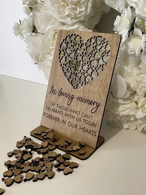 WEDDING SIGN- IN Loving Memory, Absent Guests. Wedding Table Decor ...