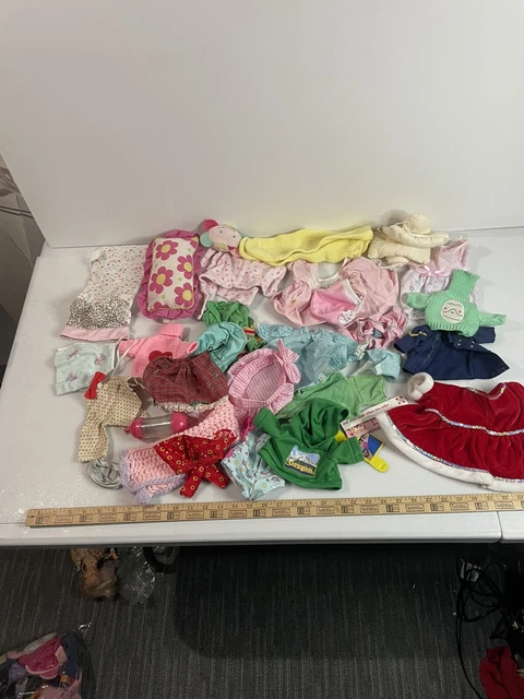 Vintage Doll Clothes Lot Dresses For Plastic Porcelain Or Bisque Dolls