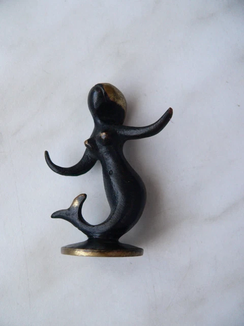 Sammlungsauflösung:Gluttöter- Herta Baller. 1950,gemarkt-5,5cm.h.MEERJUNGFRAU
