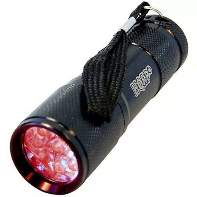 HQRP Red Light Portable Pocket  9 LEDs Flashlight for Hunting and Night Vision