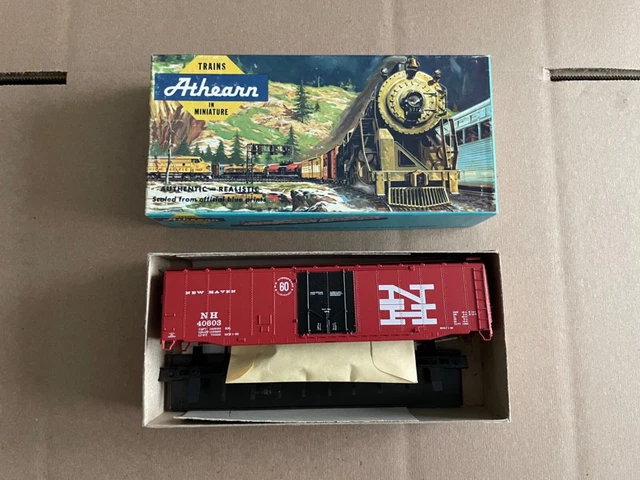 Ho Scale Kit Athearn Rail Runner Custom 166 New Haven 50’ Plugdoor Boxcar 40603