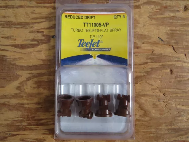 4 TeeJet TT11005-VP Wide Angle Flat Spray Tips