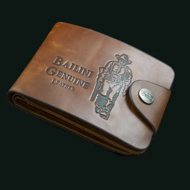 Men Men's Leather Wallet ID Credit Card Holder Clutch Bifold Pocket Coin Purse