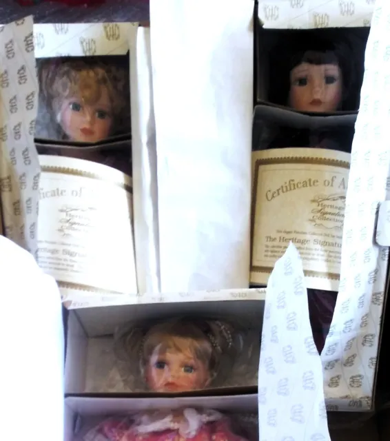 Porcelain Dolls Set - Snowflake, Millennium, Annie Heritage Signature Collection