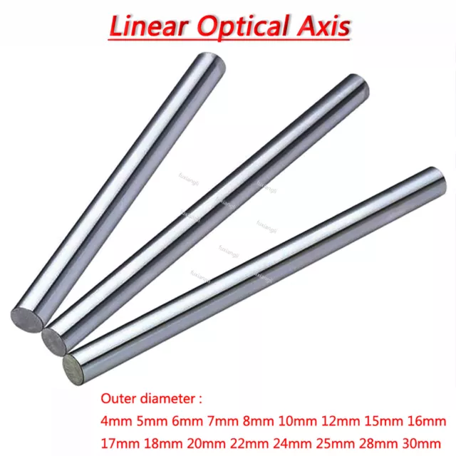 Chromed Steel Cylinder Rod CNC Linear Rail Bar Shaft Optical Axis OD 4-30mm