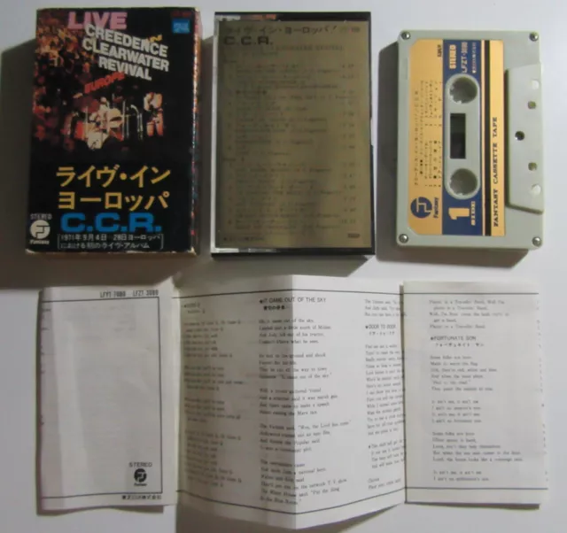 Japan MC Creedence Clearwater Revival Live in Europe Musik Kassette Europa C.C.R